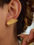 18K Gold-Plated Angel Wing Stud Earrings - Fashorio