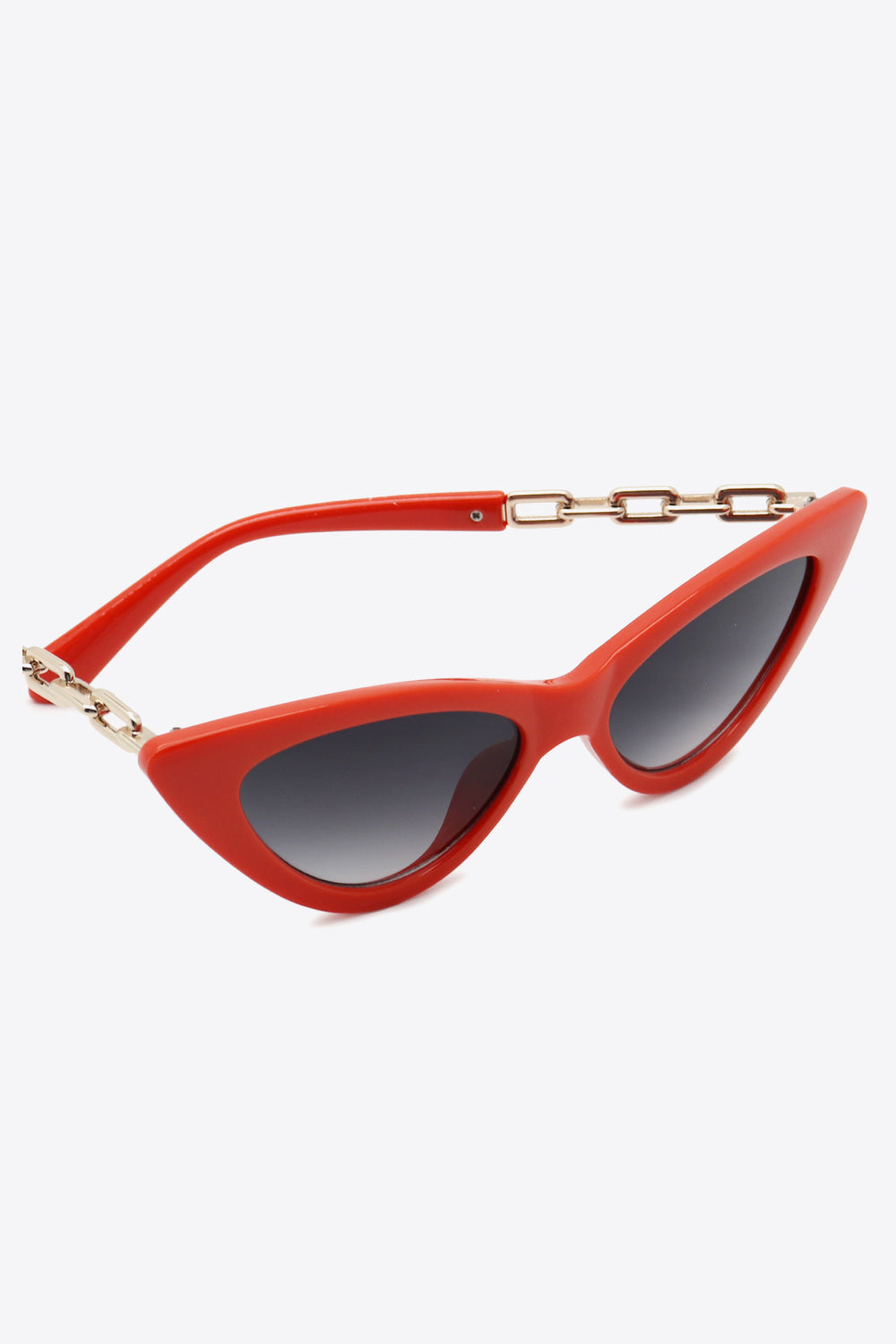 Chain Detail Cat-Eye Sunglasses - Fashorio