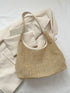 Woven Straw Shoulder Bag White ONESIZE - Fashorio