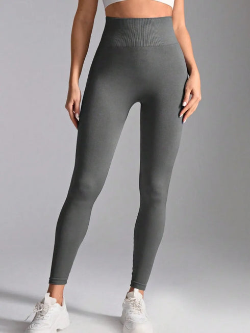 High Waist Active Leggings Gray - Fashorio