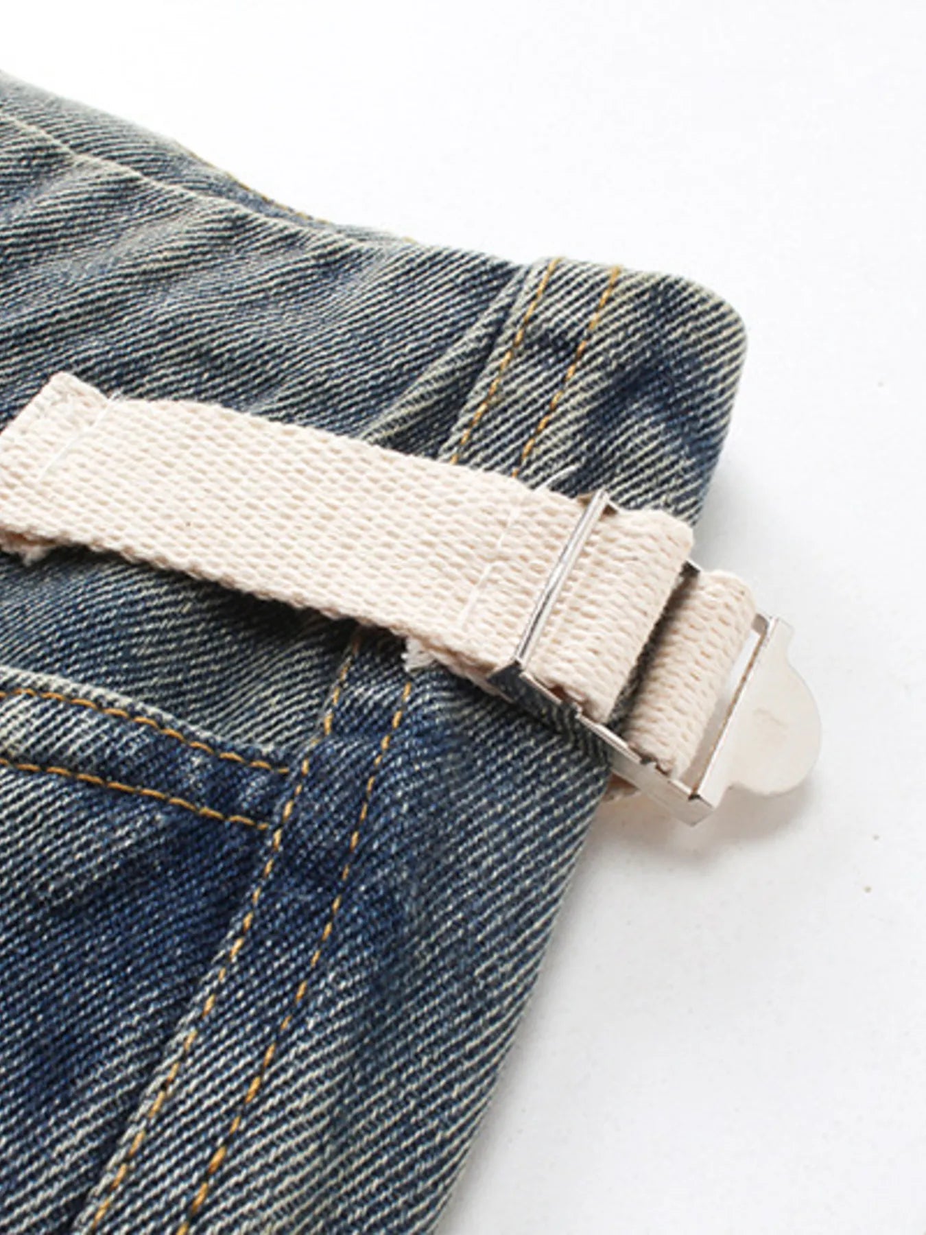 Men's Washed Loose Fit Cargo Denim Shorts - Fashorio
