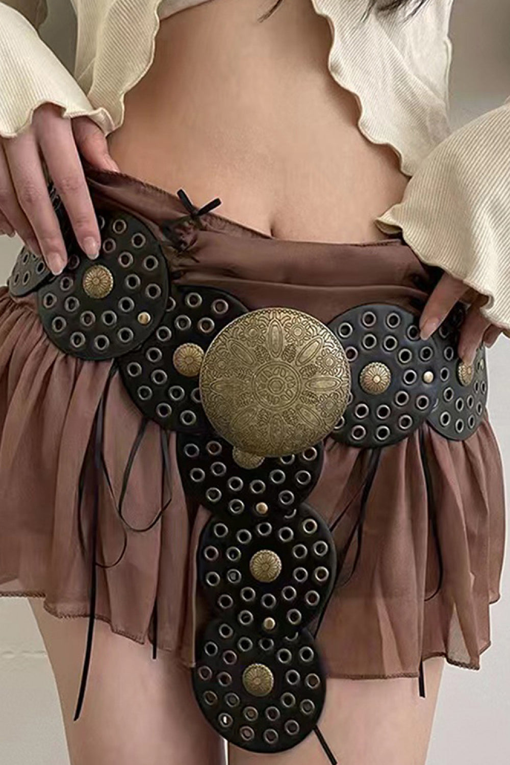 Zinc Alloy PU Disc Belt - Fashorio