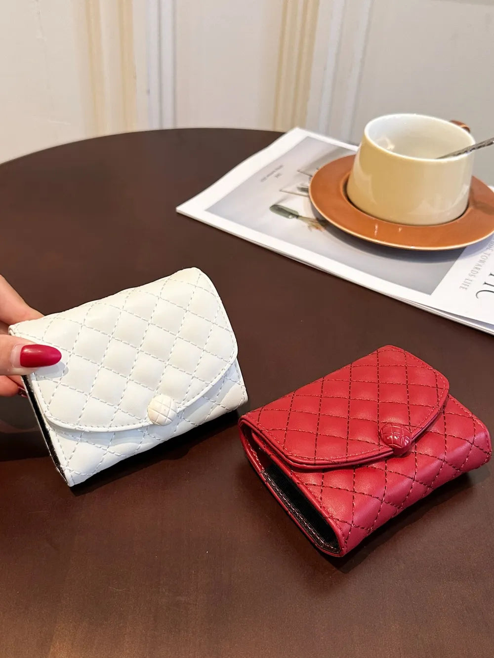 PU Leather Solid Color Wallet - Fashorio