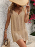 V-Neck Sleeveless Cover-Up Tan - Fashorio