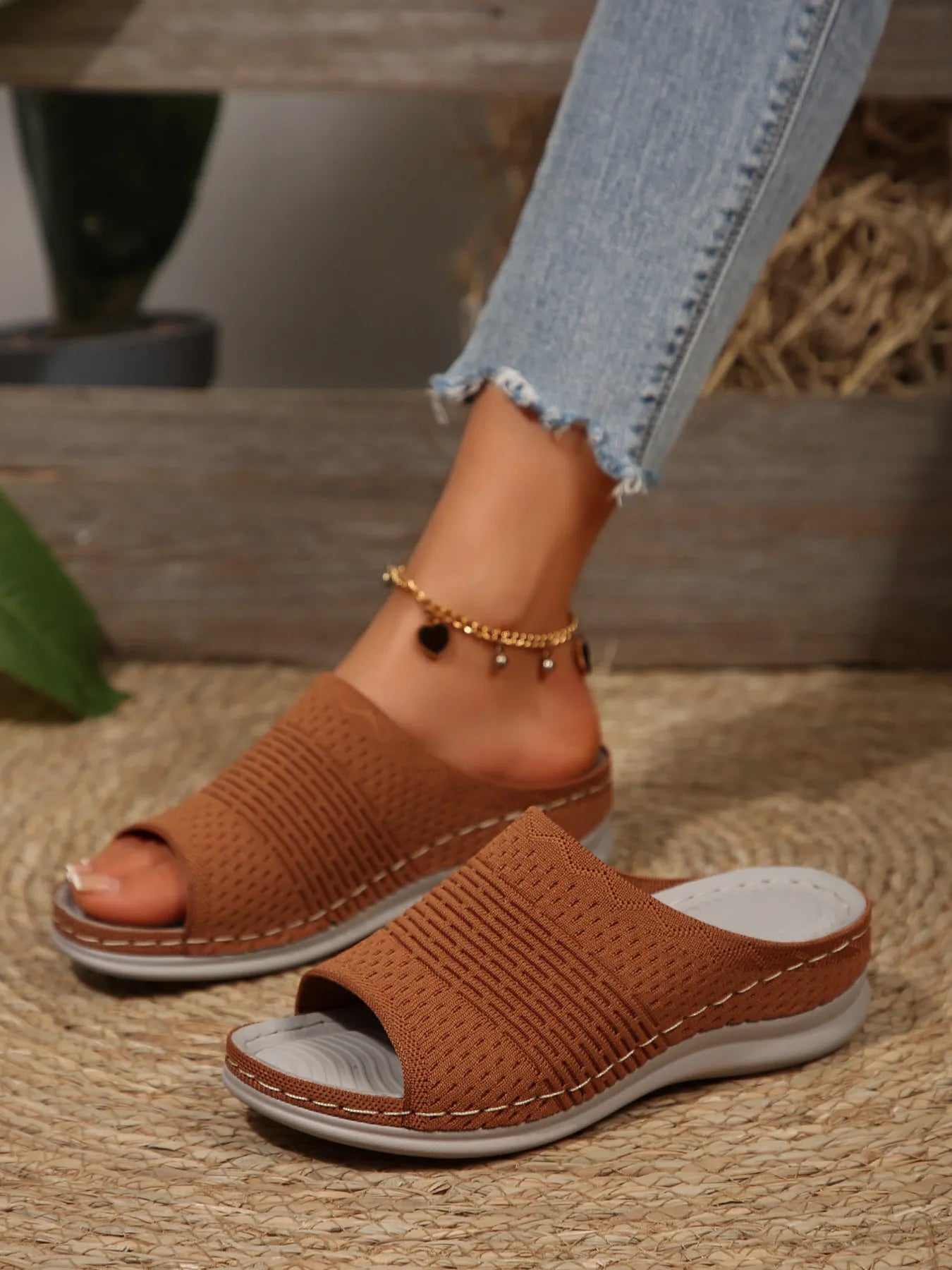 Mesh Open Toe Sandals - Fashorio