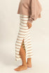 HYFVE Side Slit Striped Bodycon Sweater Skirt - Fashorio