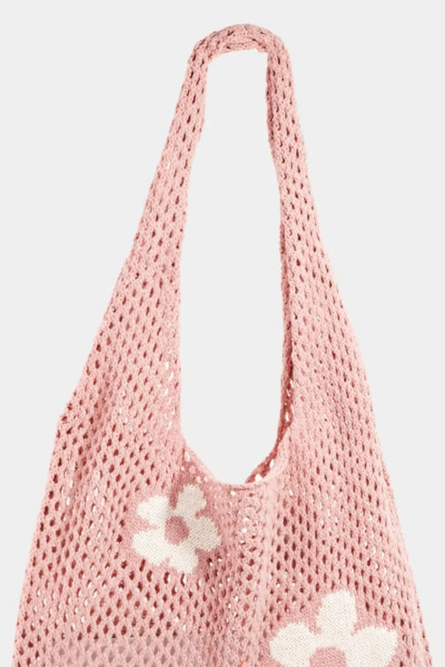 Fame Flower Knitted Shoulder Bag - Fashorio