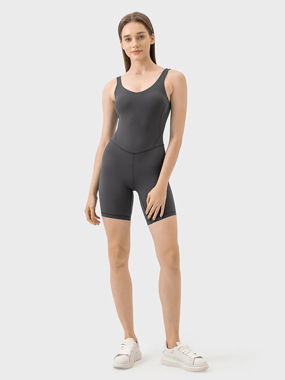 Millennia Wide Strap Active Romper - Fashorio