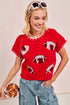 BiBi Gameday Sequin Football Embroidered Stitch Sweater - Fashorio