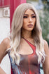13*2" Lace Front Wigs Synthetic Long Wave 24" 150% Density in Medium Blonde Highlights - Fashorio