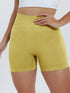 High Waist Active Shorts Chartreuse - Fashorio