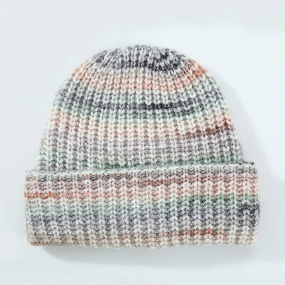 Thermal Contrast Knit Hat Gum Leaf One Size - Fashorio