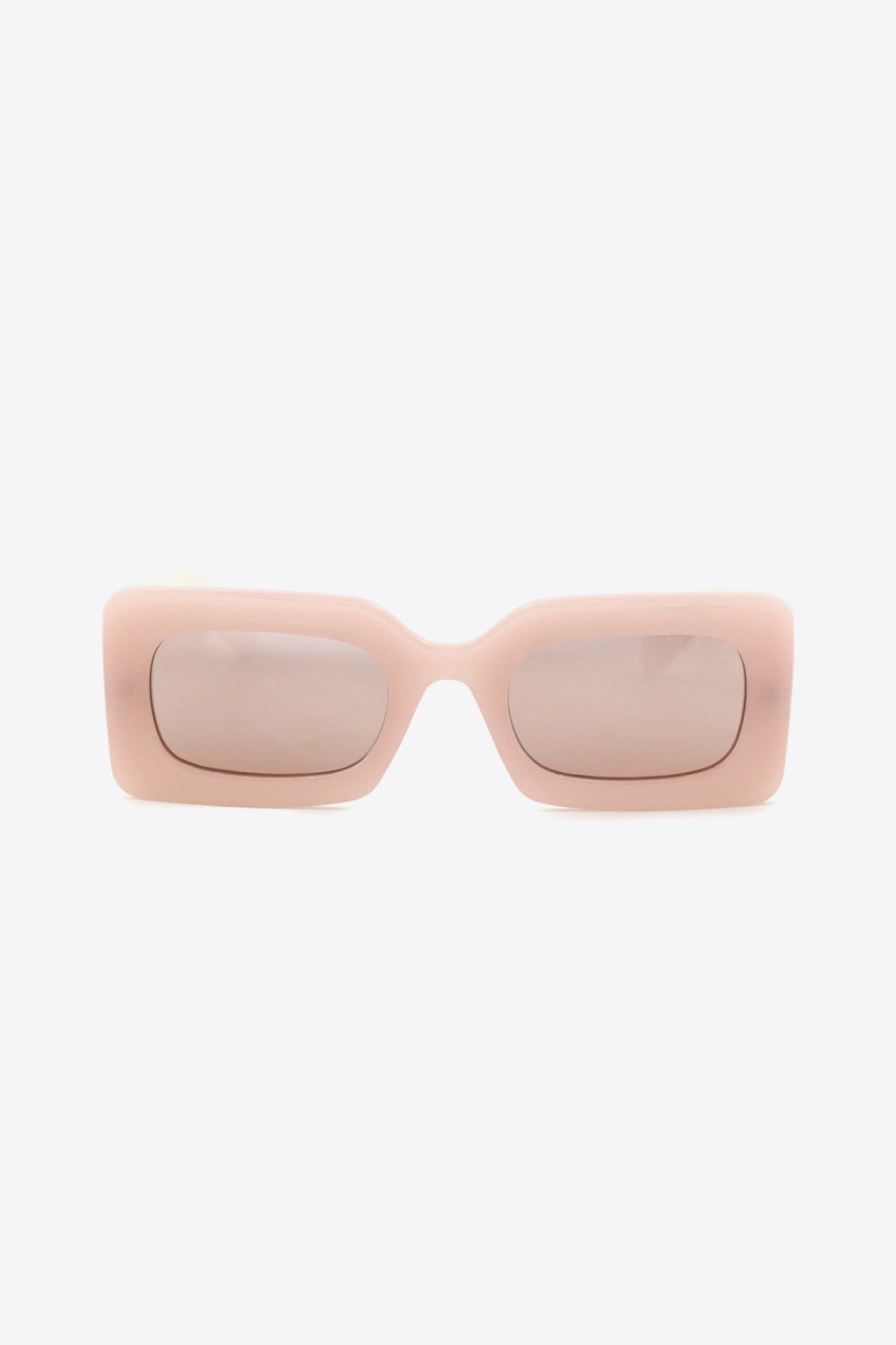 Polycarbonate Frame Rectangle Sunglasses Watermelon pink One Size - Fashorio
