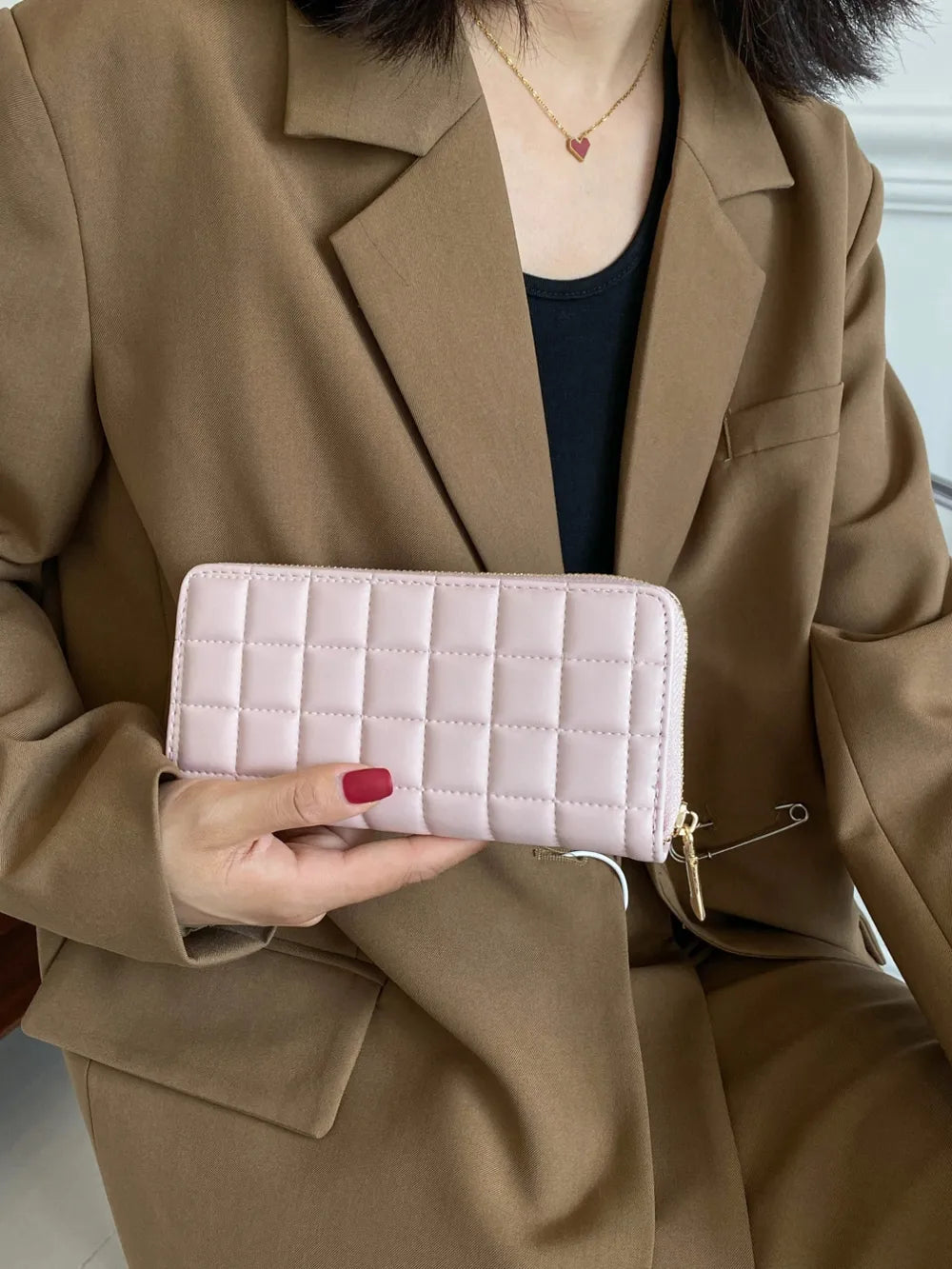 PU Leather Solid Color Wallet - Fashorio