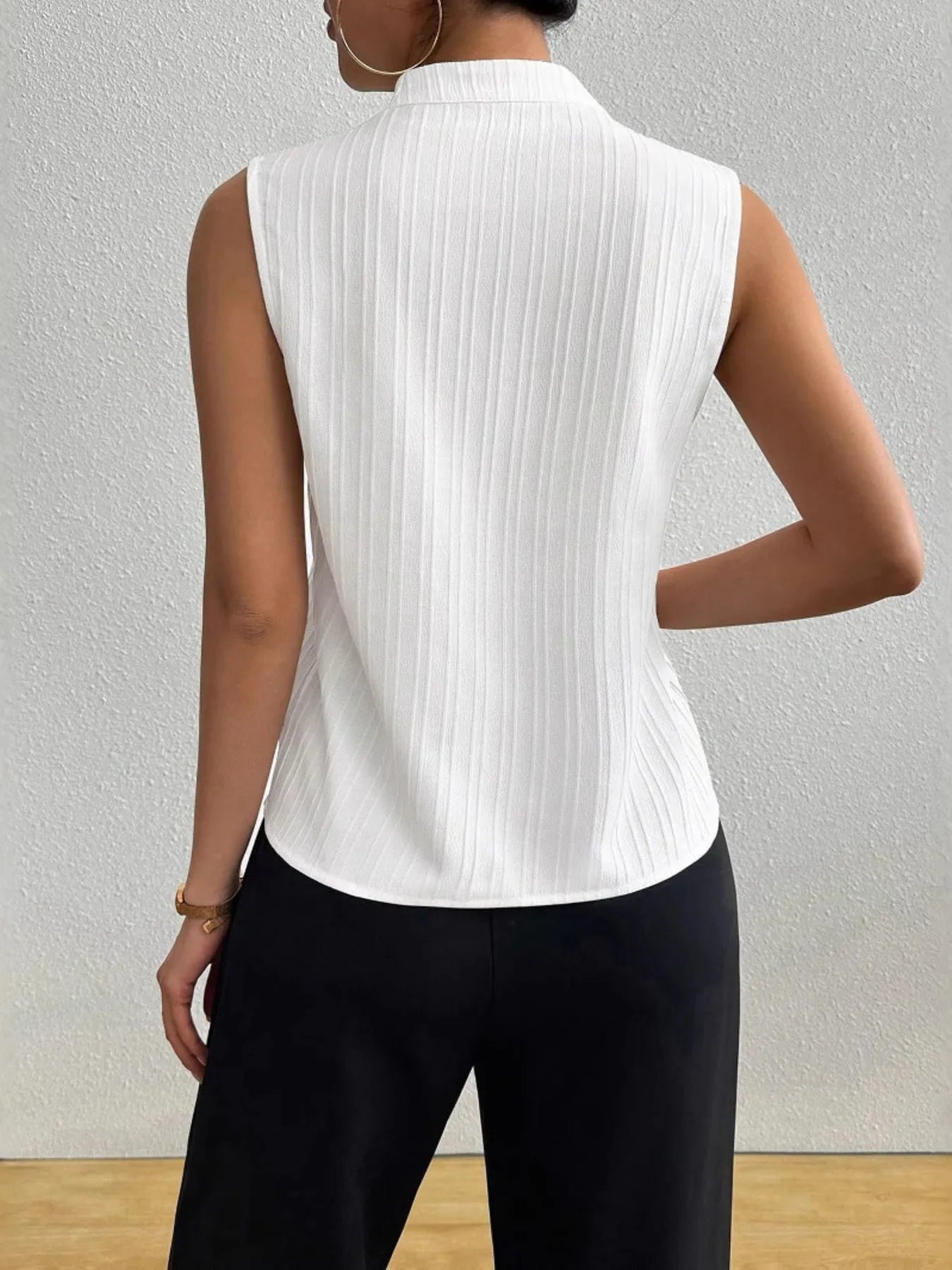 Textured Notched Tank - Fashorio