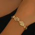 18K Gold-Plated Spiral Neclace and Bracelet Jewelry Set - Fashorio
