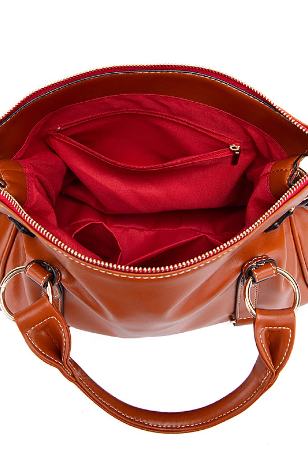 PU Leather Handbag with Tassels - Fashorio