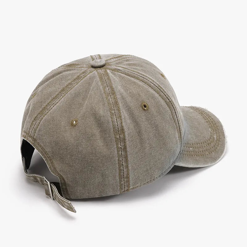 Distressed Washed Adjustable Baseball Cap - Fashorio