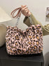 Faux Fur Leopard Shoulder Bag Pink One Size - Fashorio