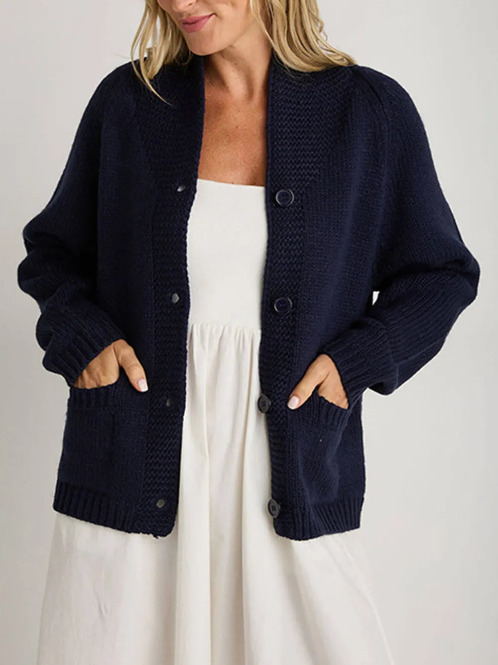 Lobster Button Up Long Sleeve Cardigan - Fashorio