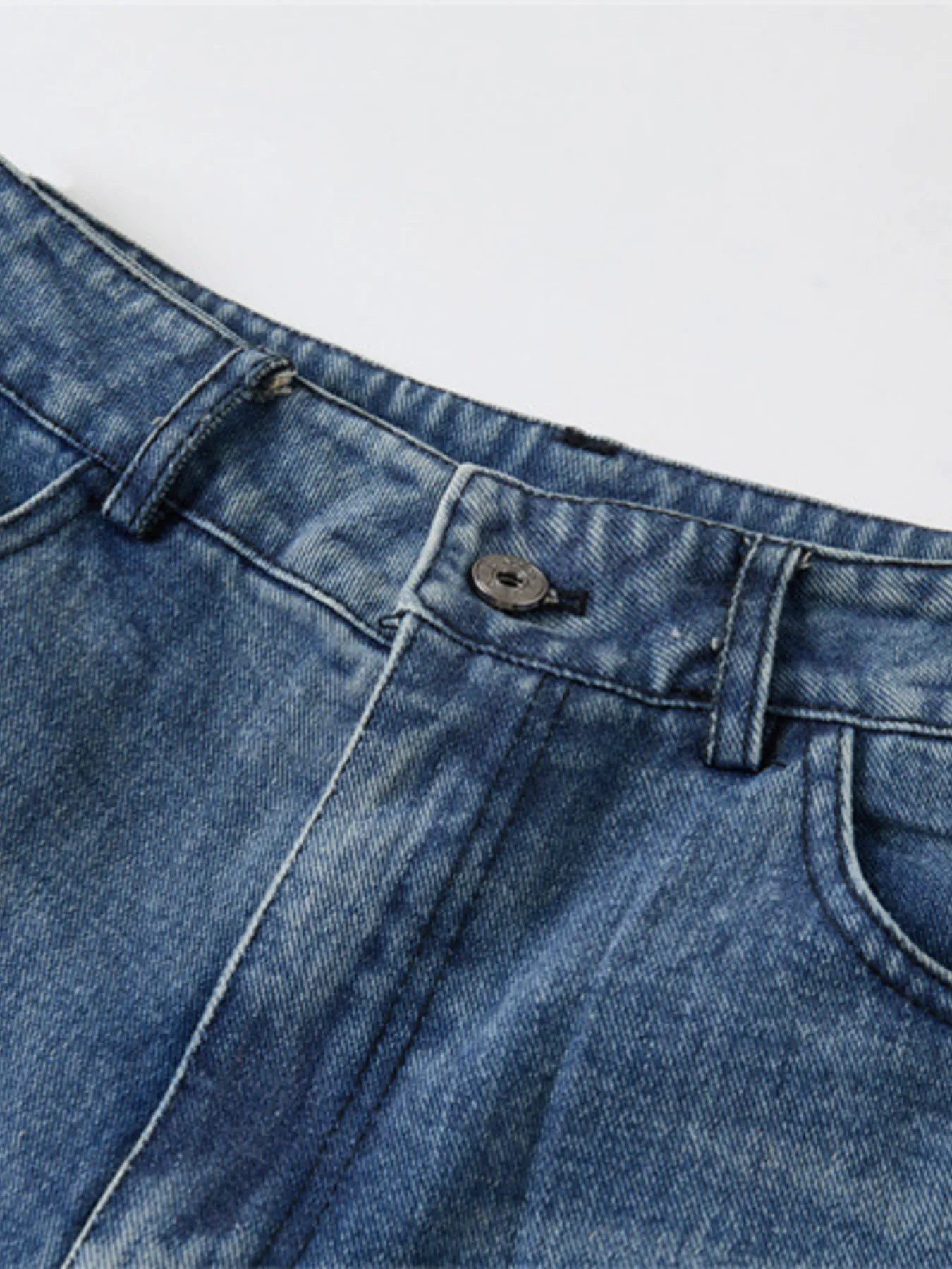 Men's Distressed Wide Leg Denim Shorts - Fashorio
