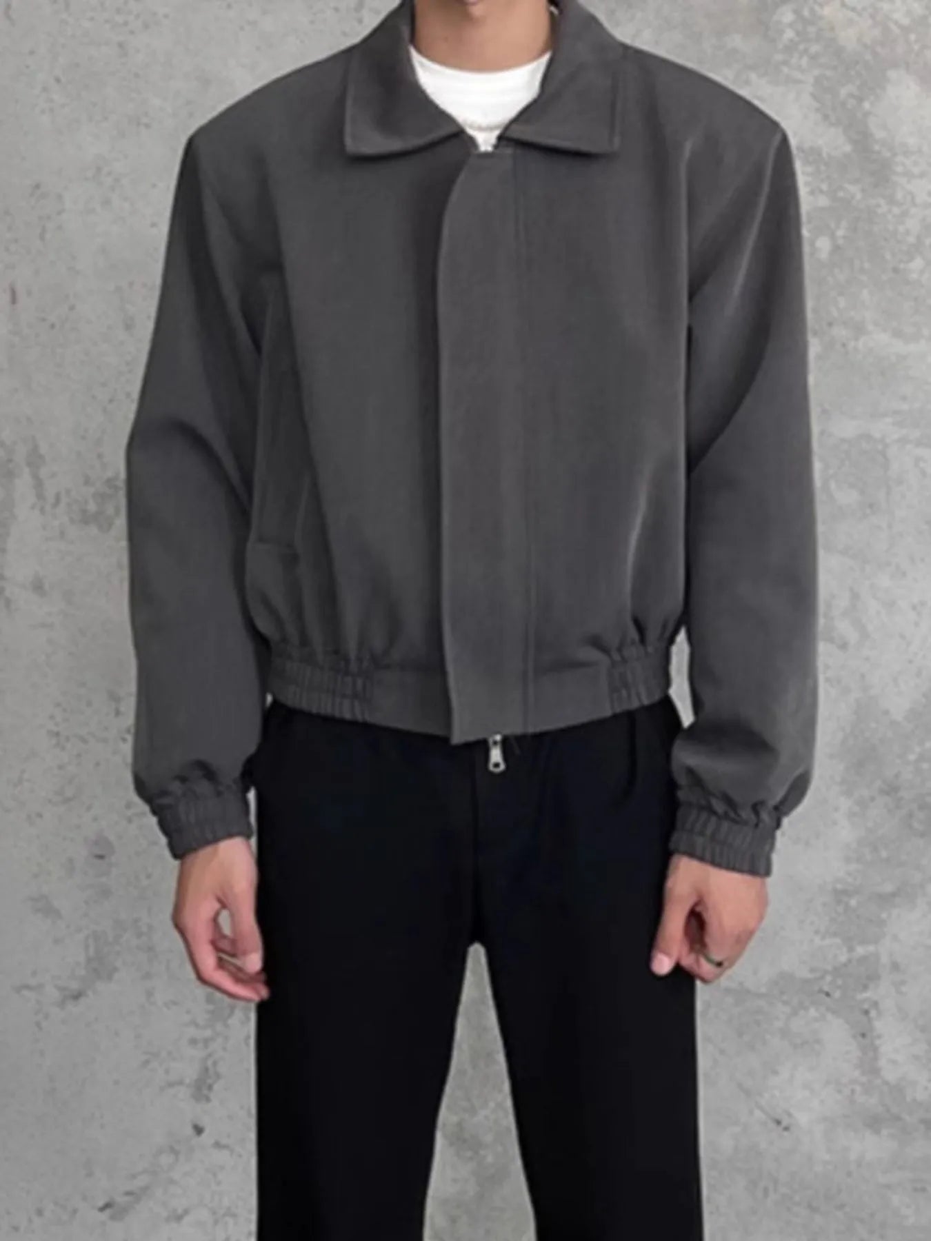 Men's Plus Size Zip Up Long Sleeve Jacket - Fashorio