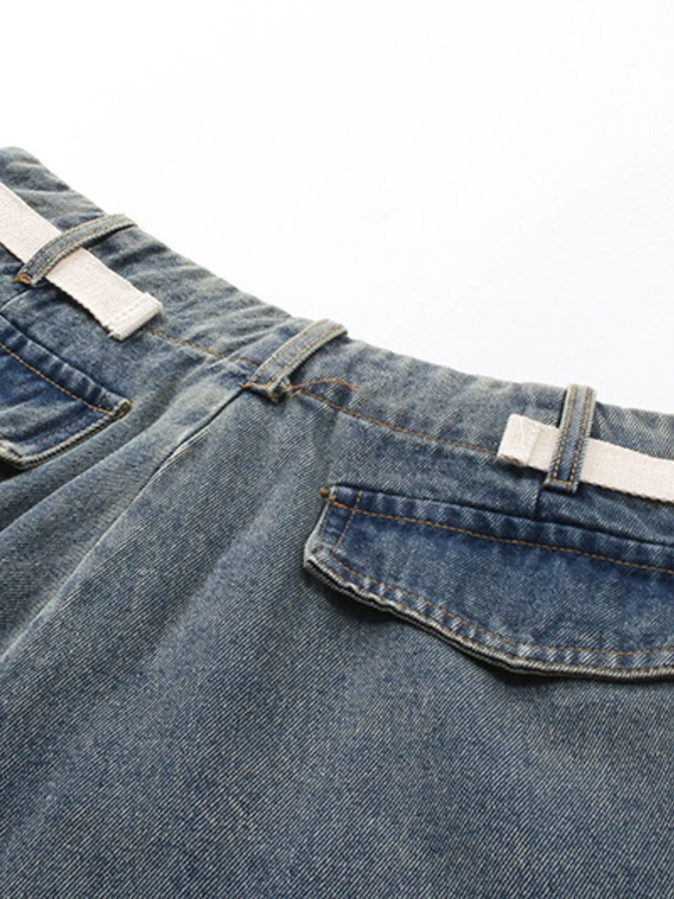 Men's Washed Loose Fit Cargo Denim Shorts - Fashorio