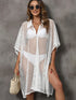Sheer Mesh Button Up Cover Up - Fashorio