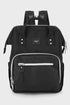 Himawari Waterproof Canvas Backpack Bag with Side Pockets Black One Size - Fashorio