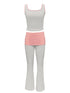 Contrast Trim Tank and Pants Active Set - Fashorio