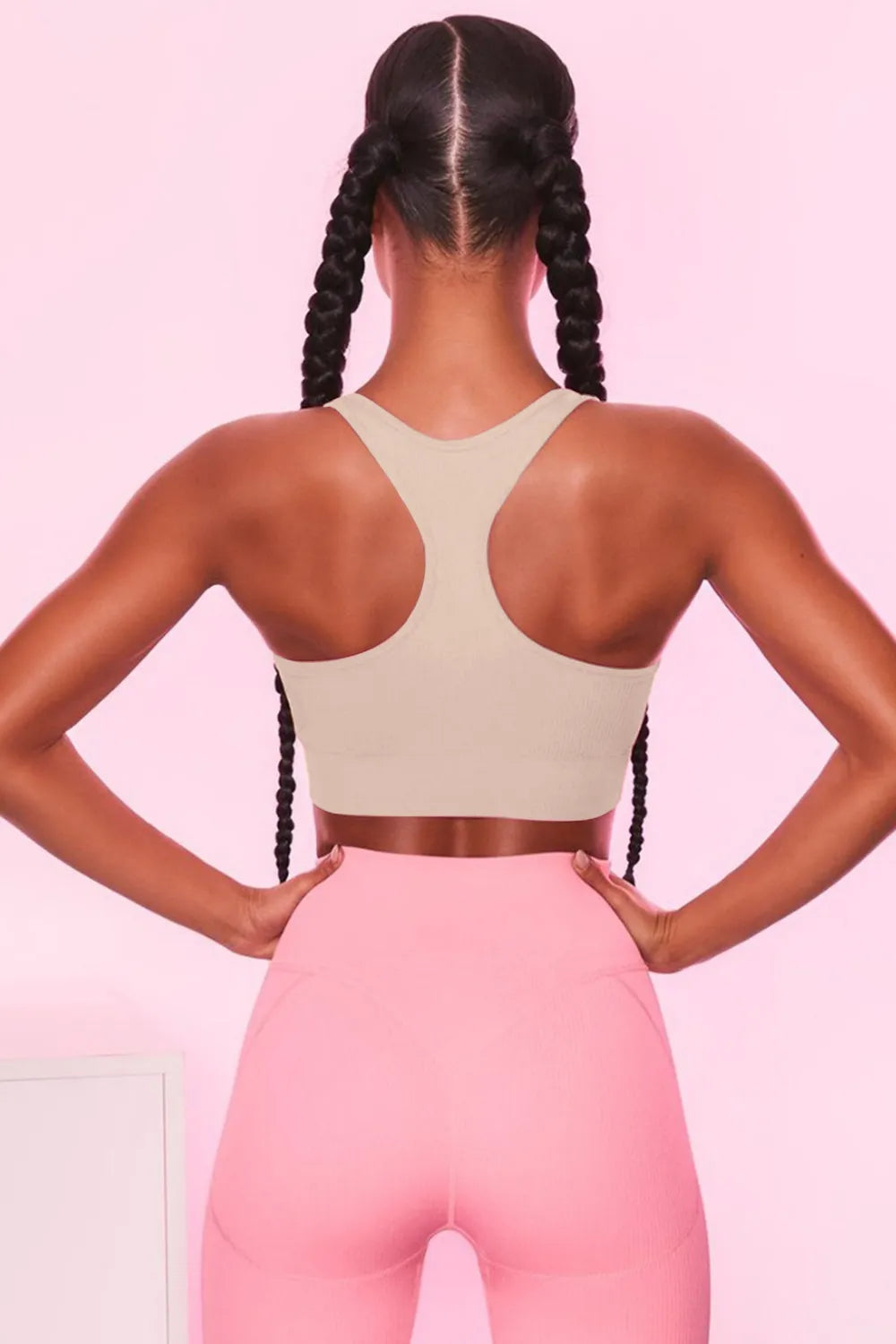 Scoop Neck Wide Strap Active Bra - Fashorio