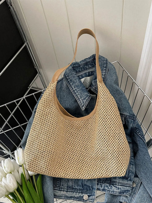 Woven Straw Shoulder Bag - Fashorio
