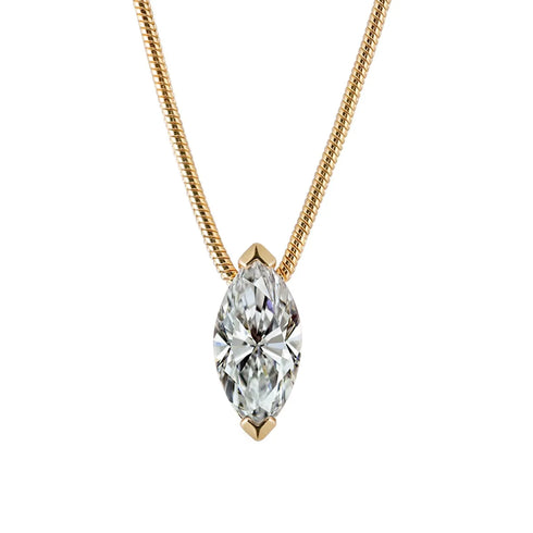 1 Carat Moissanite 925 Sterling Silver Necklace - Fashorio