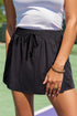 Cargo Pocket Elastic Waist Active Casual Skort Black - Fashorio