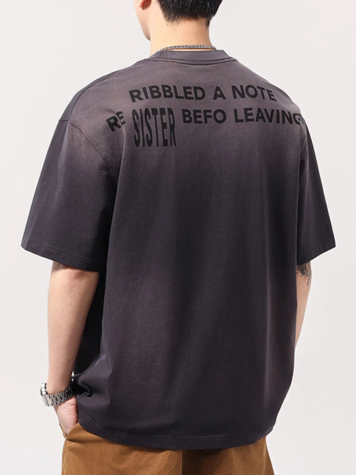 Men's Plus Size Oversized Graphic Short Sleeve T-Shirt - Fashorio