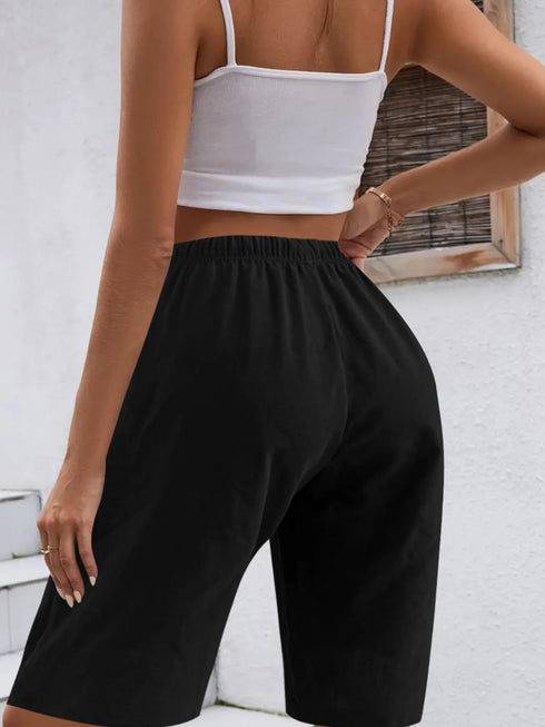 Casual Drawstring Wide Leg Shorts - Fashorio