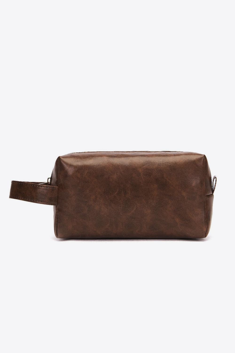 PU Leather Makeup Bag Mocha One Size - Fashorio