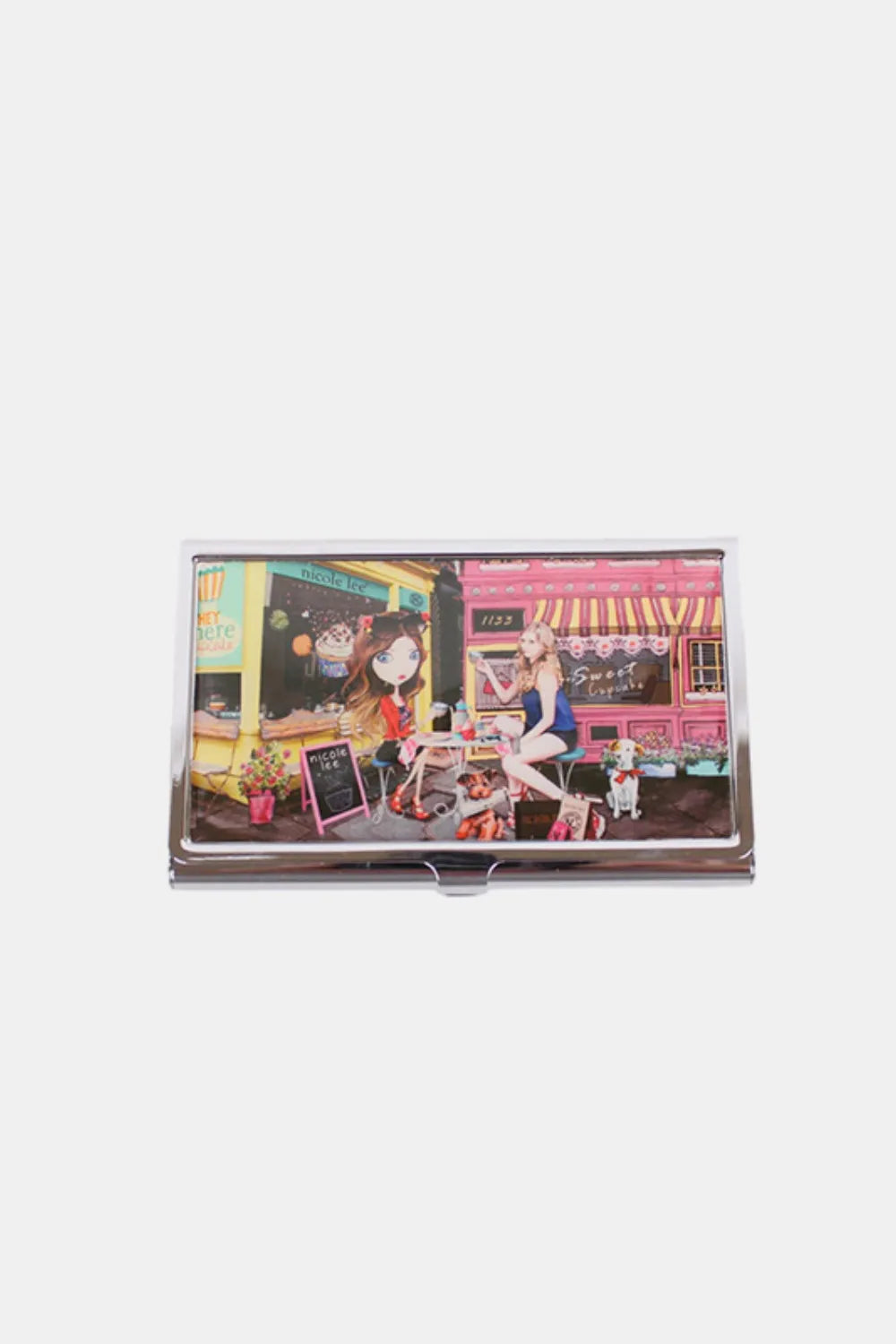 Nicole Lee USA Printed Business Card Case Cupcake Girl One Size - Fashorio