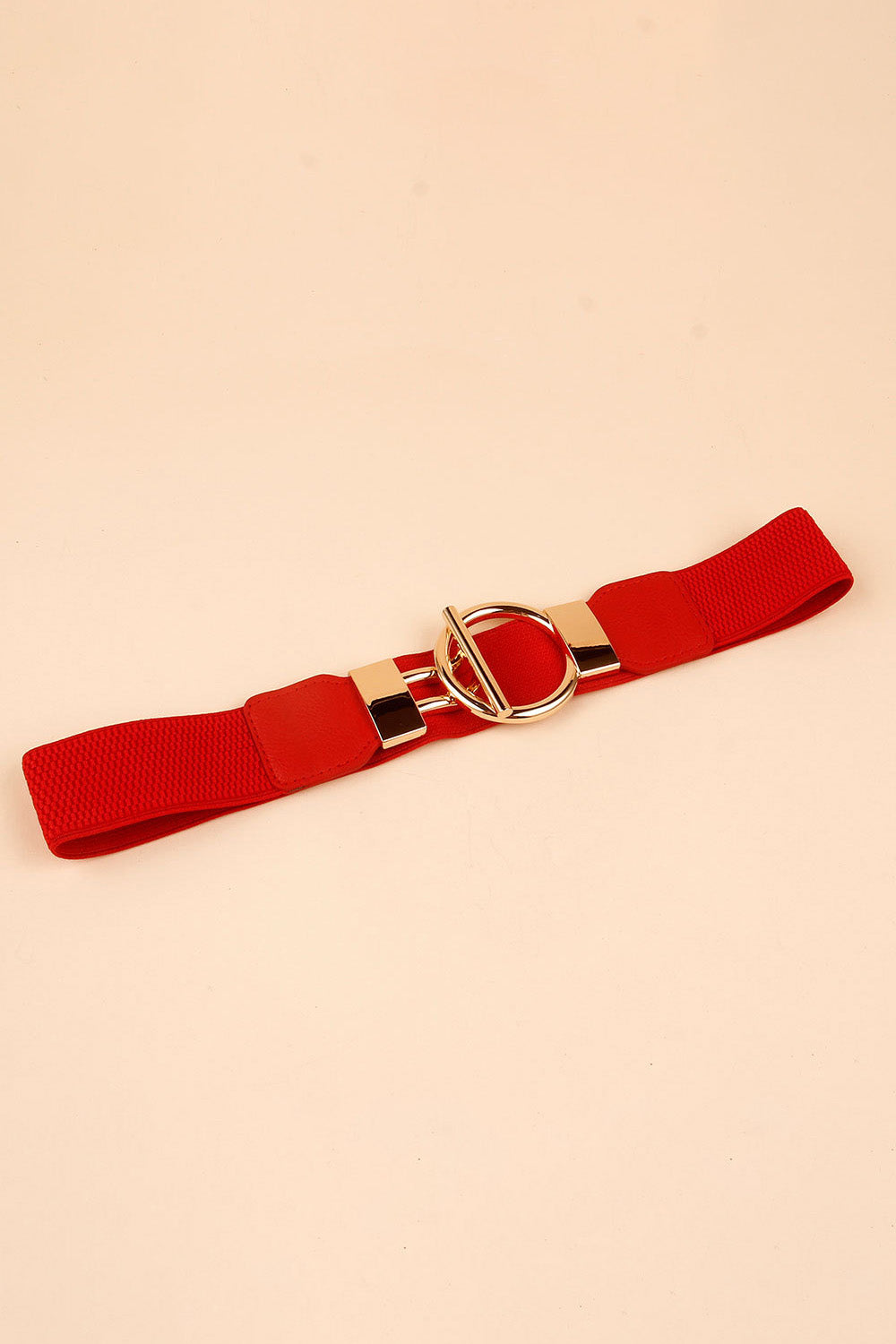 Circle Shape Buckle Zinc Alloy Buckle PU Leather Belt - Fashorio