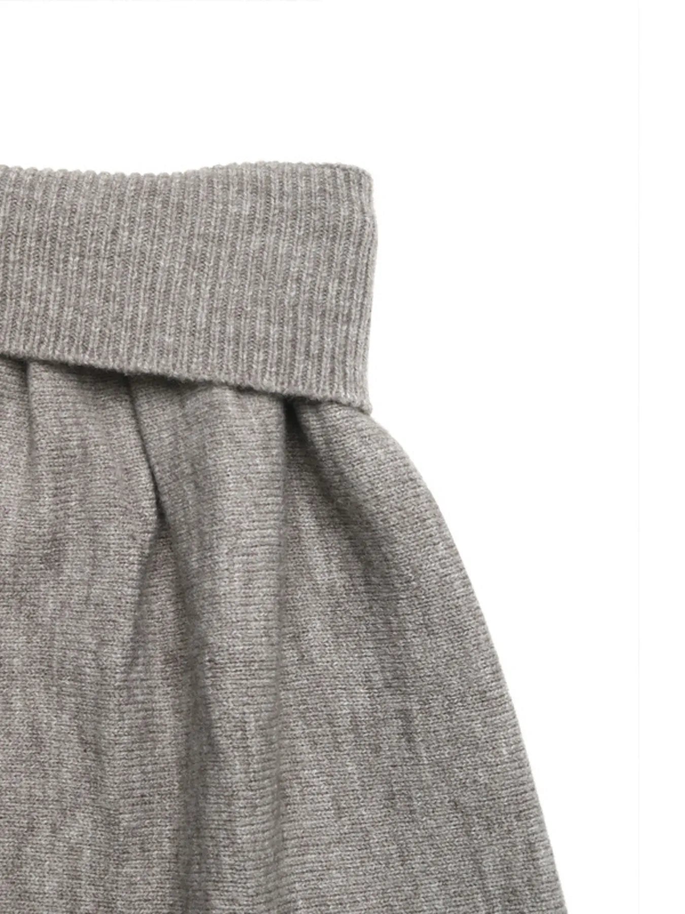 V-Neck Vest and Skirt Knit Set - Fashorio