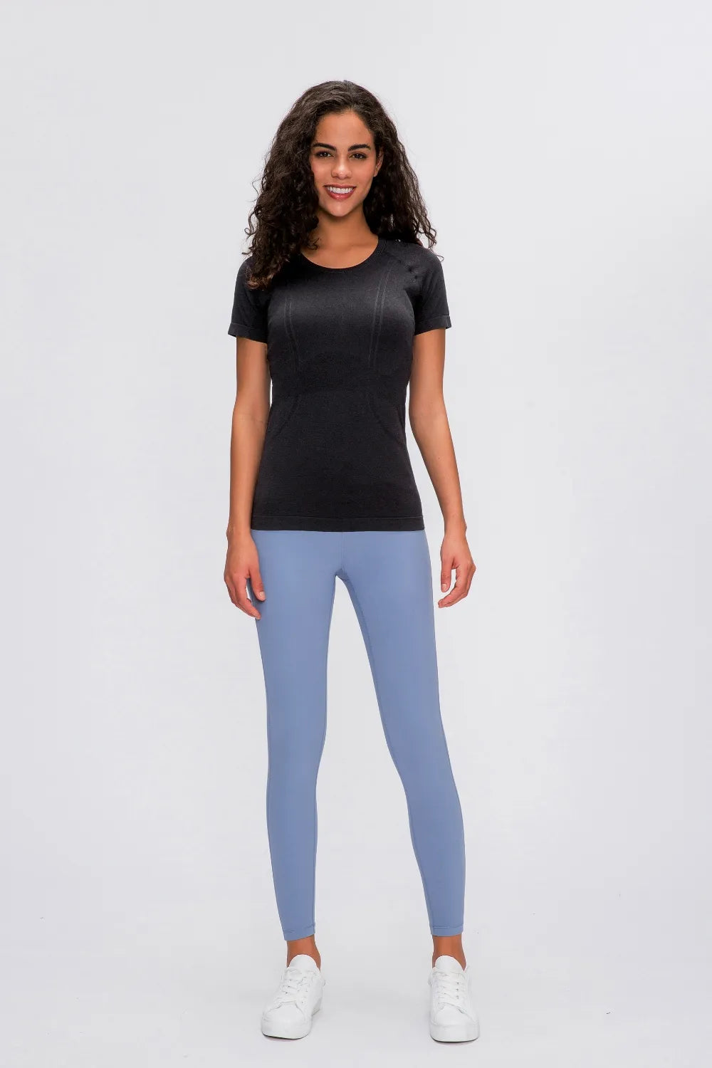Millennia Round Neck Short Sleeve Active T-Shirt - Fashorio