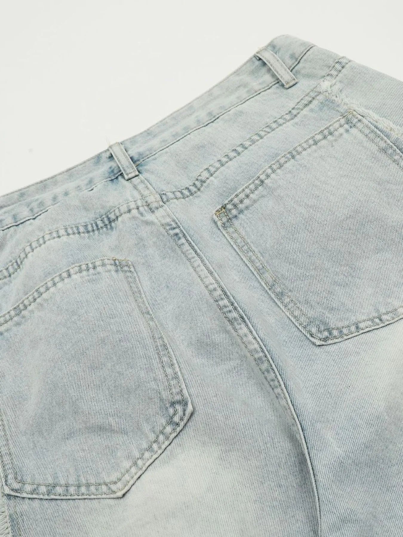 Men's Wide Leg Cargo Denim Shorts - Fashorio