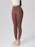 High Waist Active Leggings Dark Brown - Fashorio