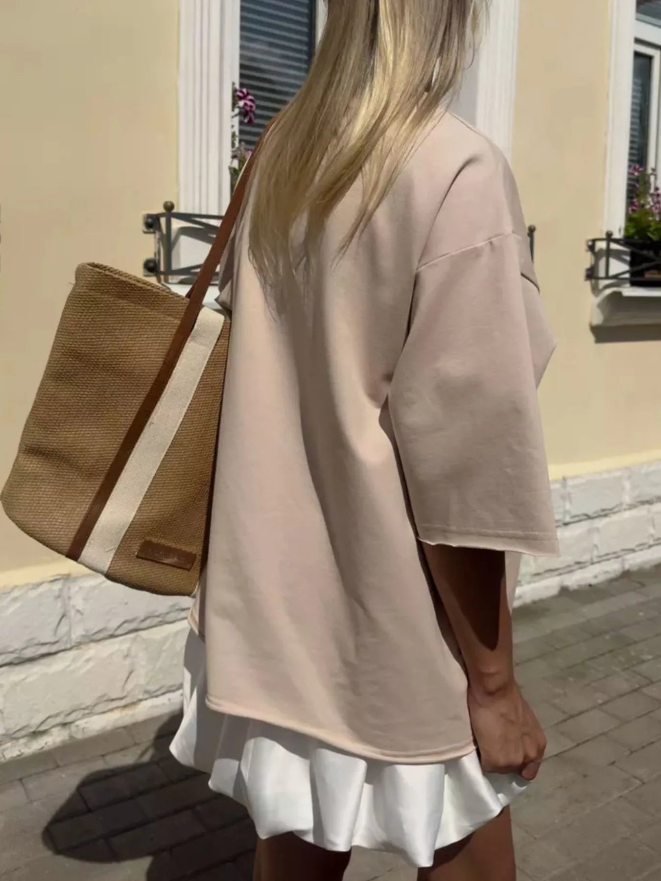 Round Neck Half Sleeve Oversized T-Shirt - Fashorio