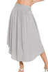 Zenana Woven Crinkle Smocked Waist Maxi Skirt W Pockets - Fashorio