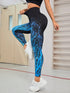 Seamless Printed High Waist Active Leggings - Fashorio