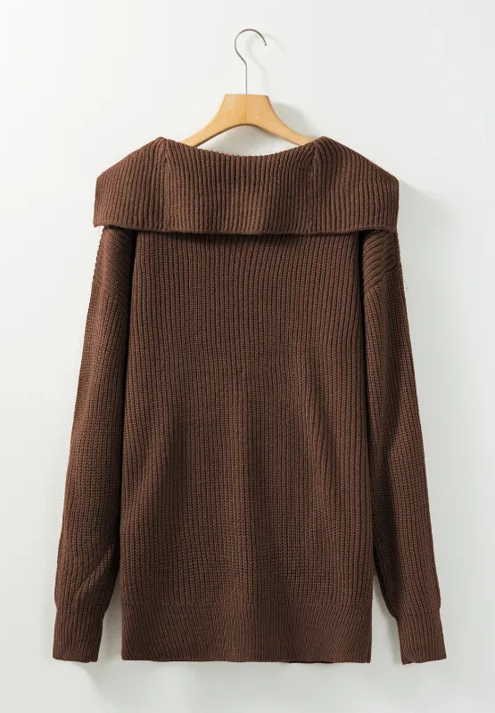 Button Down Collared Neck Cardigan - Fashorio