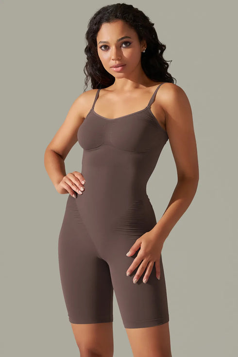 Spaghetti Strap Active Romper - Fashorio