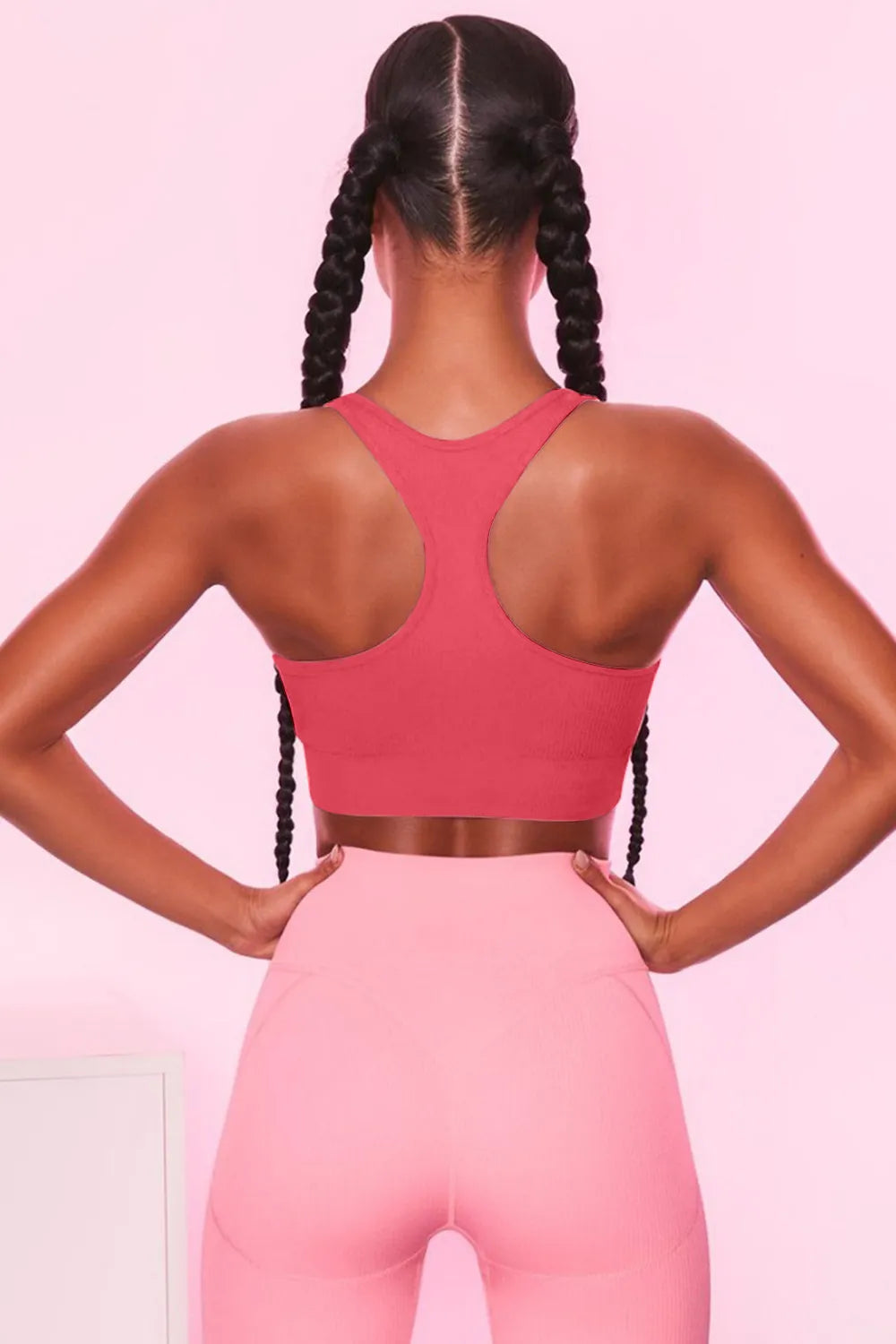 Scoop Neck Wide Strap Active Bra - Fashorio