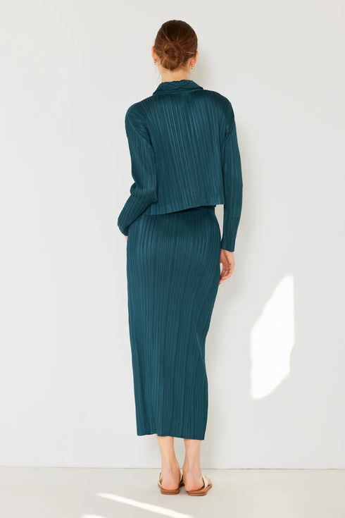 Marina West Swim Pleated Midi Pencil Skirt - Fashorio